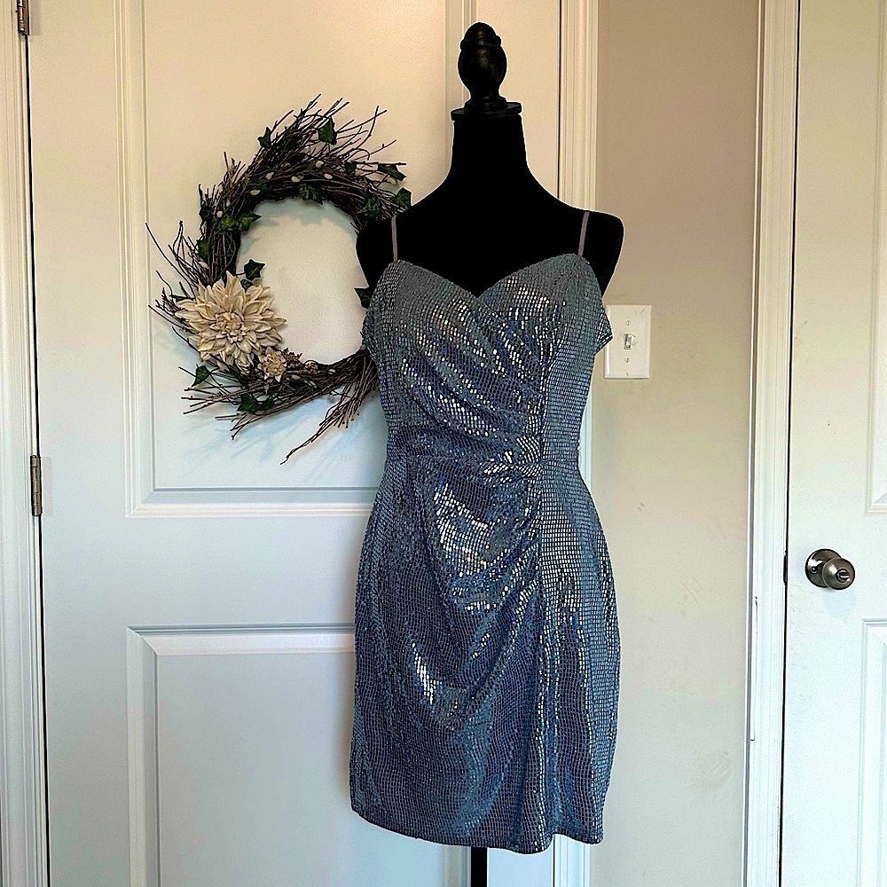 Trixxi Sequin Mini Dress Periwinkle – Juniors XL
